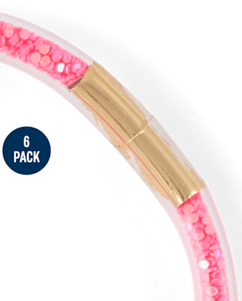 Girls Glitter Bangle 6-Pack