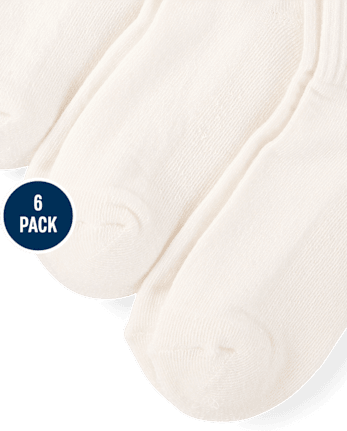 Lot de 6 paires de chaussettes mi-mollet rembourrées à rayures et cœurs pour filles