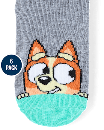 Toddler Girls Bluey Midi Socks 6-Pack