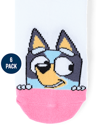 Toddler Girls Bluey Midi Socks 6-Pack