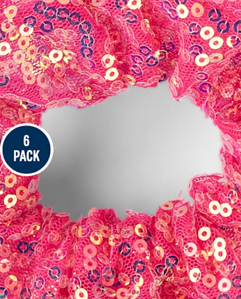 Girls Sequin Scrunchie 6-Pack