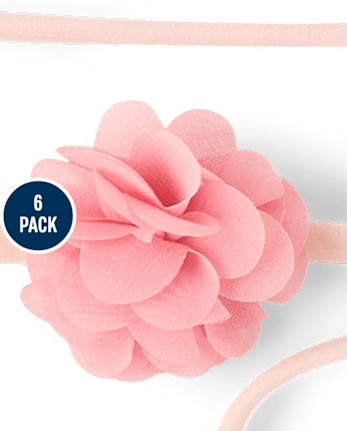 Lot de 6 bandeaux à nœud pour bébés filles