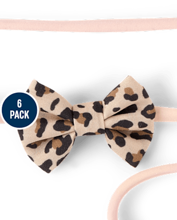 Lot de 6 bandeaux à nœud pour bébés filles
