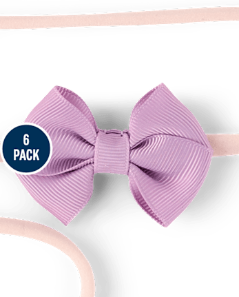 Lot de 6 bandeaux à nœud pour bébés filles