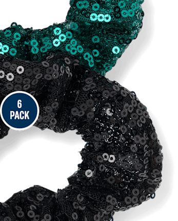 Girls Sequin Scrunchie 6-Pack - MULTI CLR