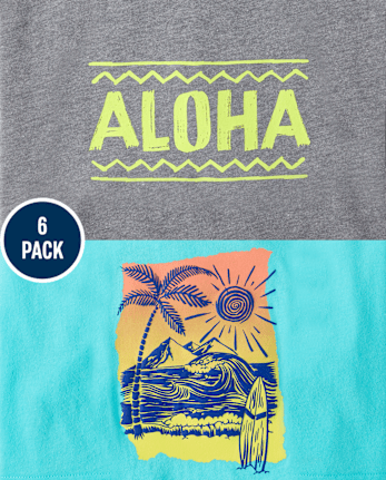 Boys Graphic Tank Top 6-Pack