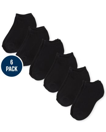 Unisex Kids Ankle Socks 6-Pack | The Children's Place CA - BLACK