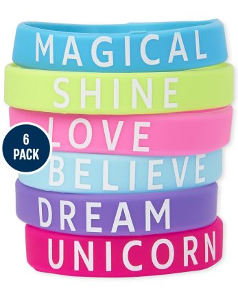 Paquete de 6 brazaletes mágicos para niñas