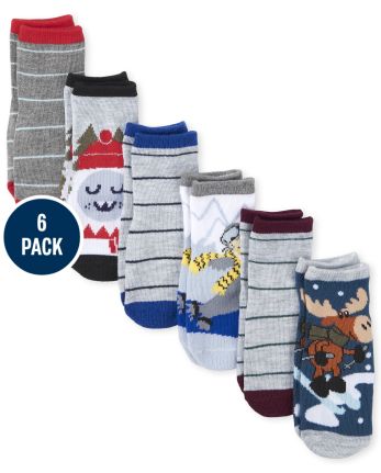 Toddler Boys Winter Midi Socks 6-Pack