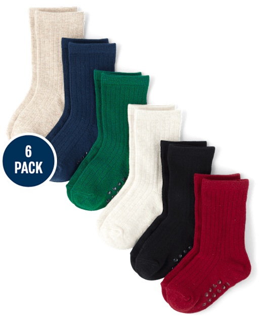 Boys Dressy Crew Socks 6-Pack - All Dressed Up