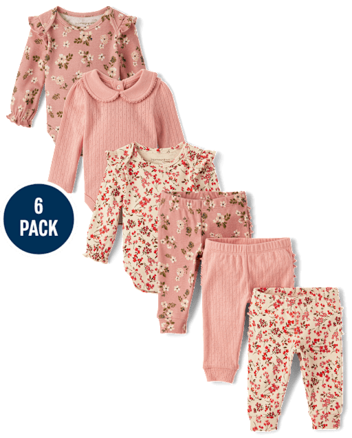 Baby Girls Floral 6-Piece Outfit Set - Homegrown by Gymboree