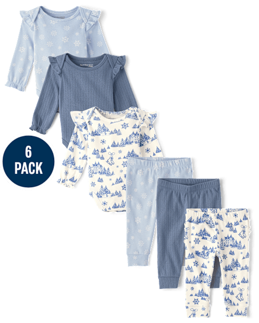 Baby Girls Snowflake 6-Piece Outfit Set - Homegrown by Gymboree