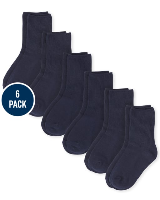 Boys Crew Socks 6-Pack