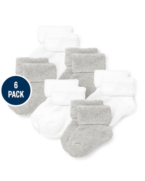 Baby Turn Cuff Socks 6-Pack