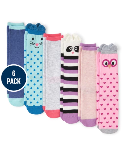 Paquete de 6 calcetines deportivos Critter para niñas