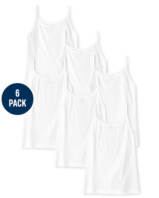 Girls Picot Trim Cami 6-Pack