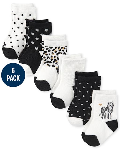 Baby Girls Animal Midi Socks 6-Pack