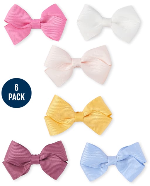 Lot de 6 pinces à cheveux avec nœud pour filles