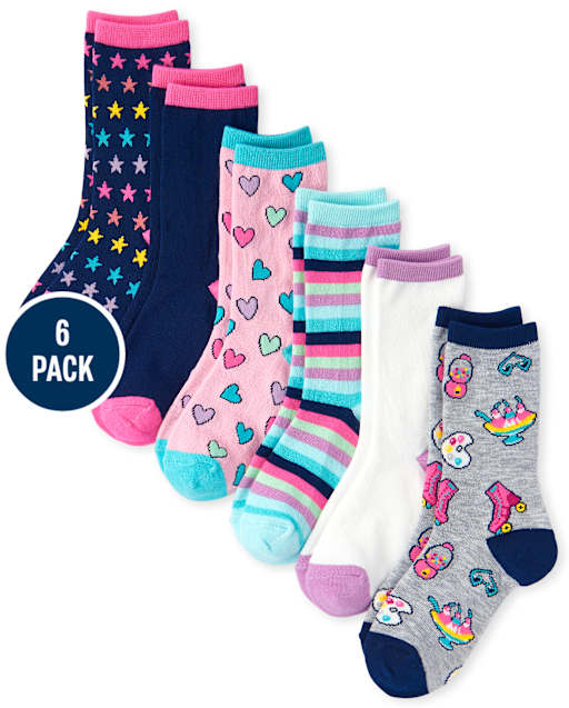 Paquete de 6 calcetines Rainbow para niñas