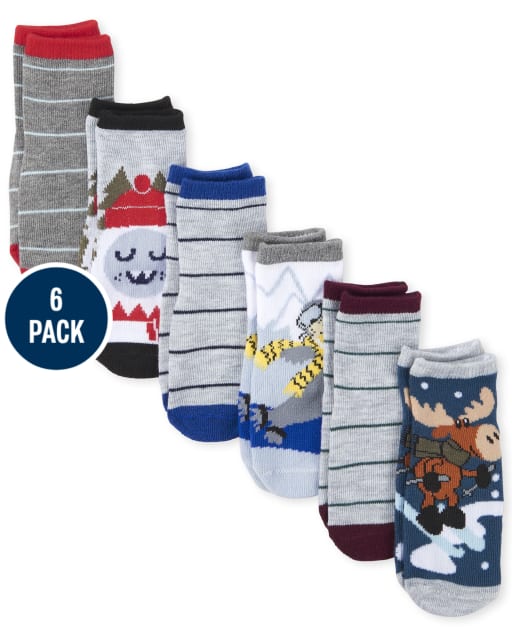 Paquete de 6 calcetines midi de invierno para bebés y niños pequeños