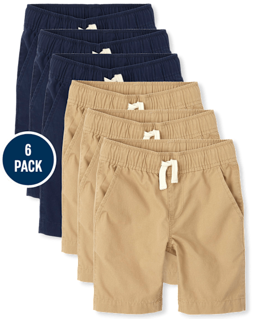 Boys Pull On Jogger Shorts 6-Pack