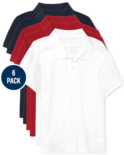 Kids Uniform Pique Polo 6-Pack