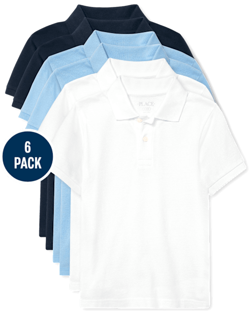 Kids Uniform Pique Polo 6-Pack