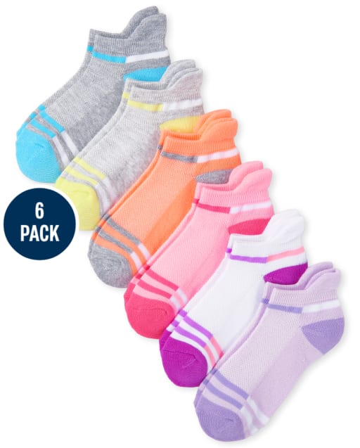 Lot de 6 socquettes rembourrées pour fille