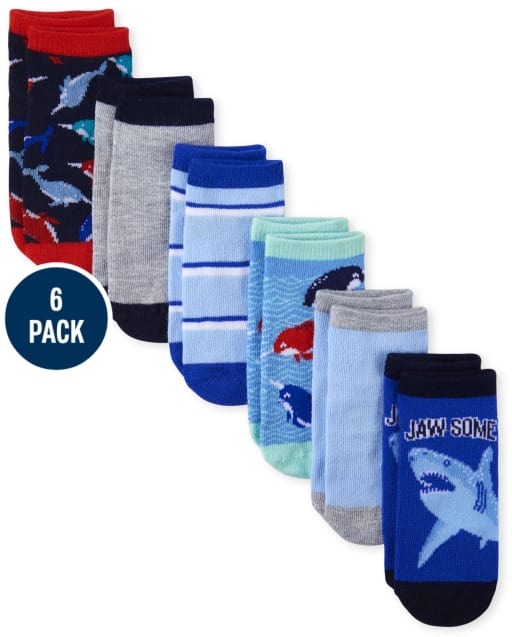 Toddler Boys Ankle Socks 6-Pack