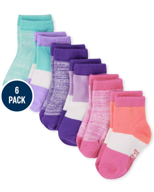 Paquete de 6 calcetines midi supersuaves Marled para niñas pequeñas