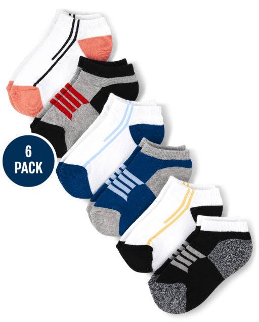 Boys Athletic Ankle Socks 6-Pack