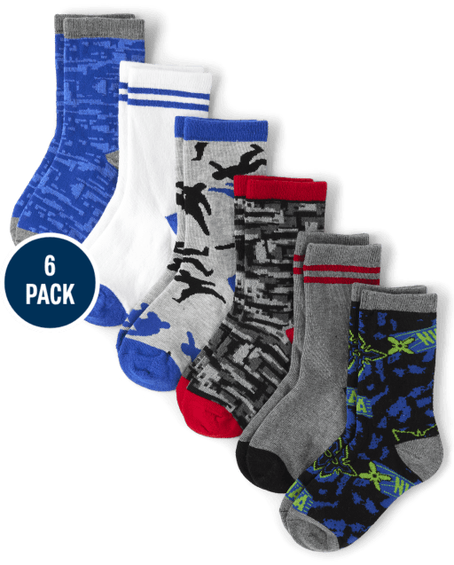 Lot de 6 paires de chaussettes Ninja Crew pour garçon