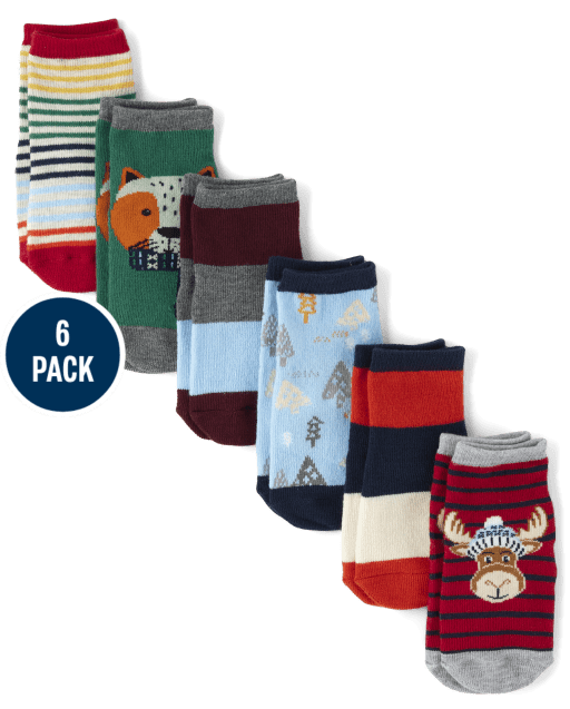 Calcetines midi de invierno para bebés y niños pequeños, paquete de 6