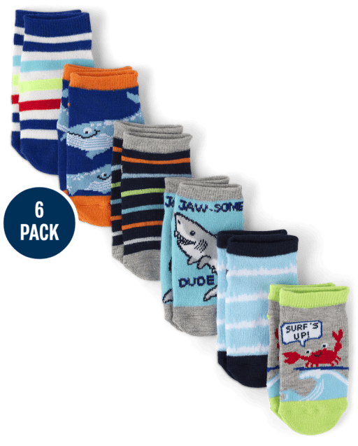 Baby And Toddler Boys Shark Ankle Socks