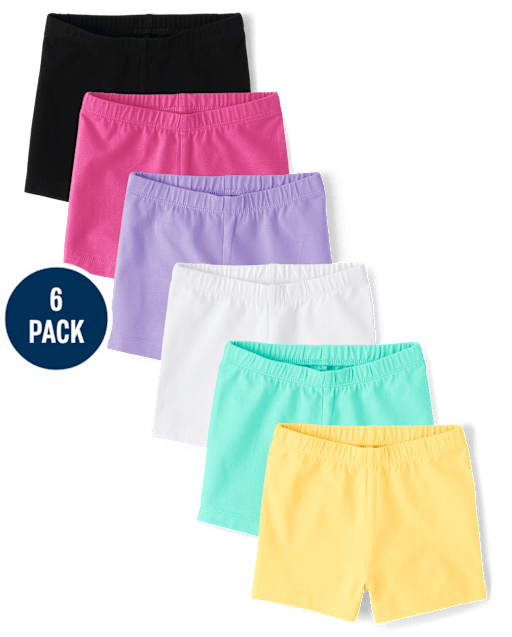 Toddler Girls Cartwheel Shorts 6-Pack