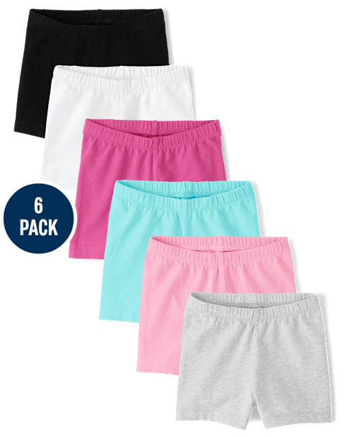 Toddler Girls Cartwheel Shorts 6-Pack