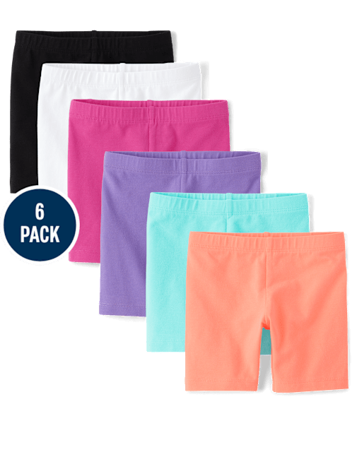 Toddler Girls Bike Shorts 6-Pack
