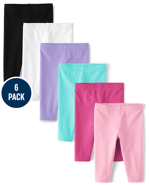 Toddler Girls Capri Leggings 6-Pack