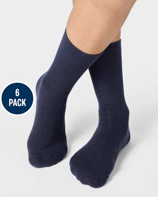 Boys Crew Socks 6-Pack