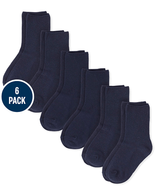 Boys Crew Socks 6-Pack