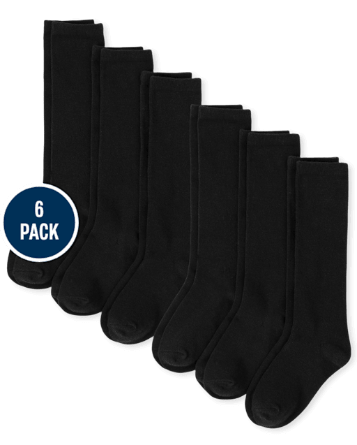 Girls Knee Socks 6-Pack