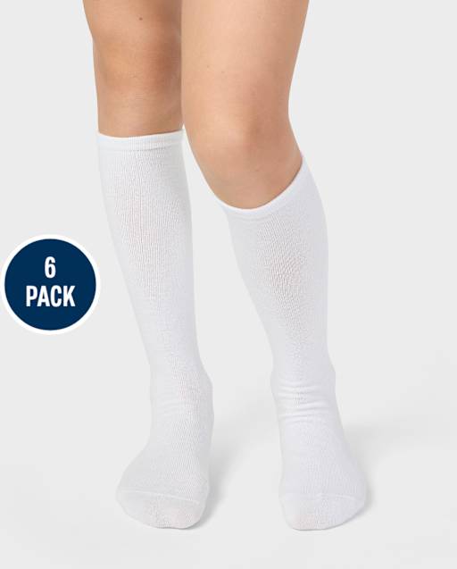 Girls Knee Socks 6-Pack