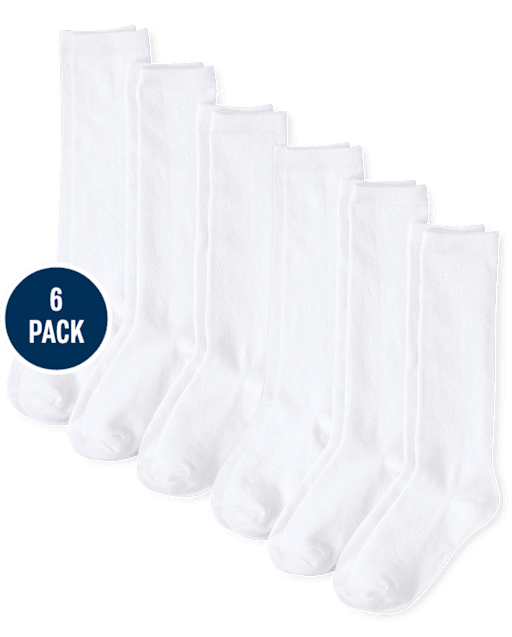 Girls Knee Socks 6-Pack