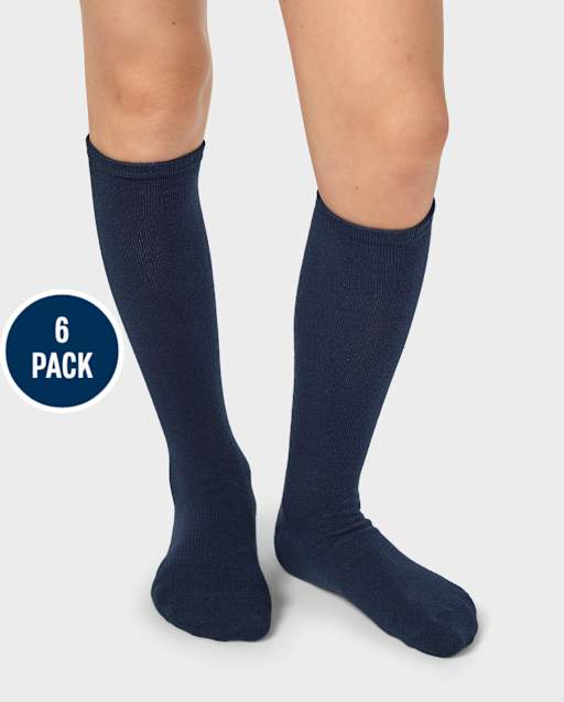 Girls Knee Socks 6-Pack