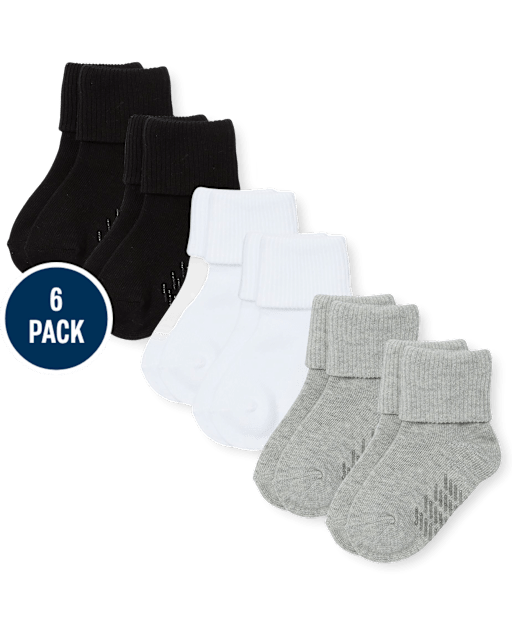 Toddler Turn Cuff Socks 6-Pack