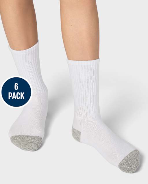 Boys Cushioned Crew Socks 6-Pack
