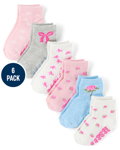Toddler Girls Bow Midi Socks 6-Pack