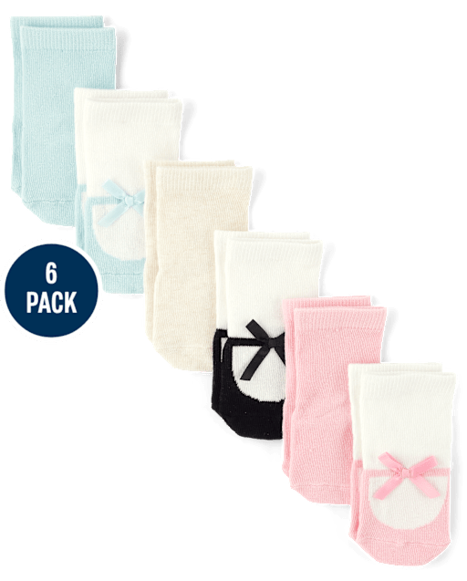 Baby Girls Shoe Midi Socks 6-Pack