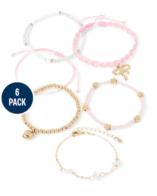 Girls Bow Friendship Bracelet 6-Pack