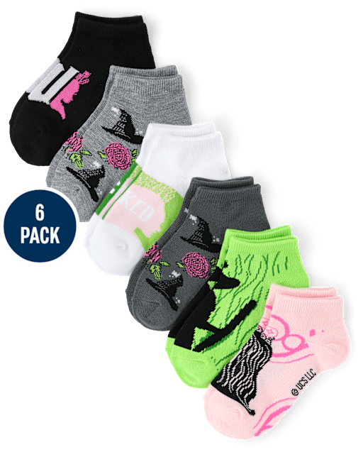 Baby And Toddler Girls Wickedâ¢ Ankle Socks 6-Pack